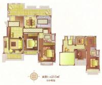 紫金伴山3室2厅2卫215㎡户型图