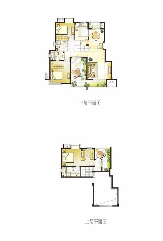 国信世家3室2厅3卫148.8㎡户型图