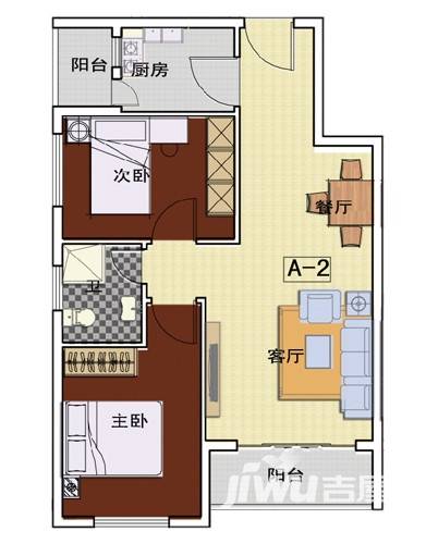 中州龙湖国际普通住宅93.2㎡户型图