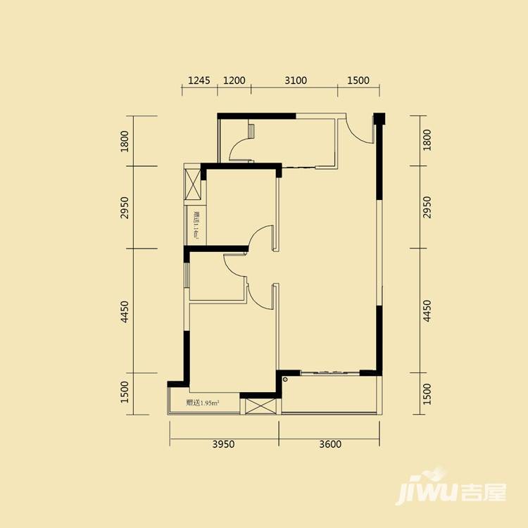 艳阳·御澜岸普通住宅82㎡户型图