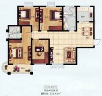 水岸家园4室2厅2卫131.4㎡户型图