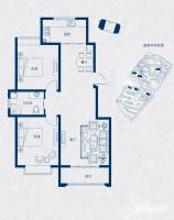 岭海逸景湾2室2厅1卫101.5㎡户型图