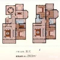 青岛印象山5室3厅3卫263㎡户型图