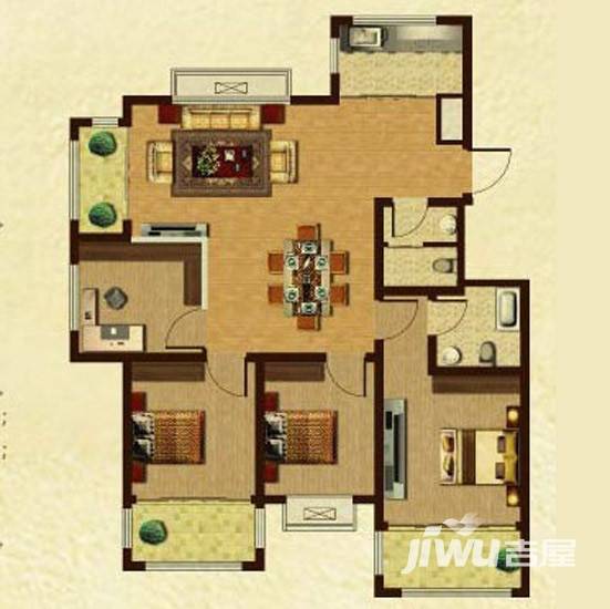 米罗湾普通住宅110㎡户型图