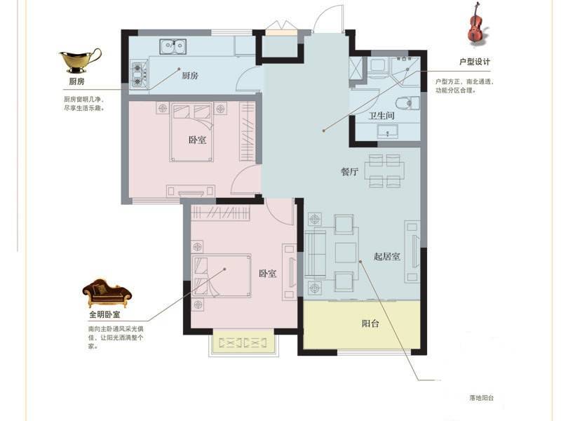 山河城伴山银河普通住宅81㎡户型图