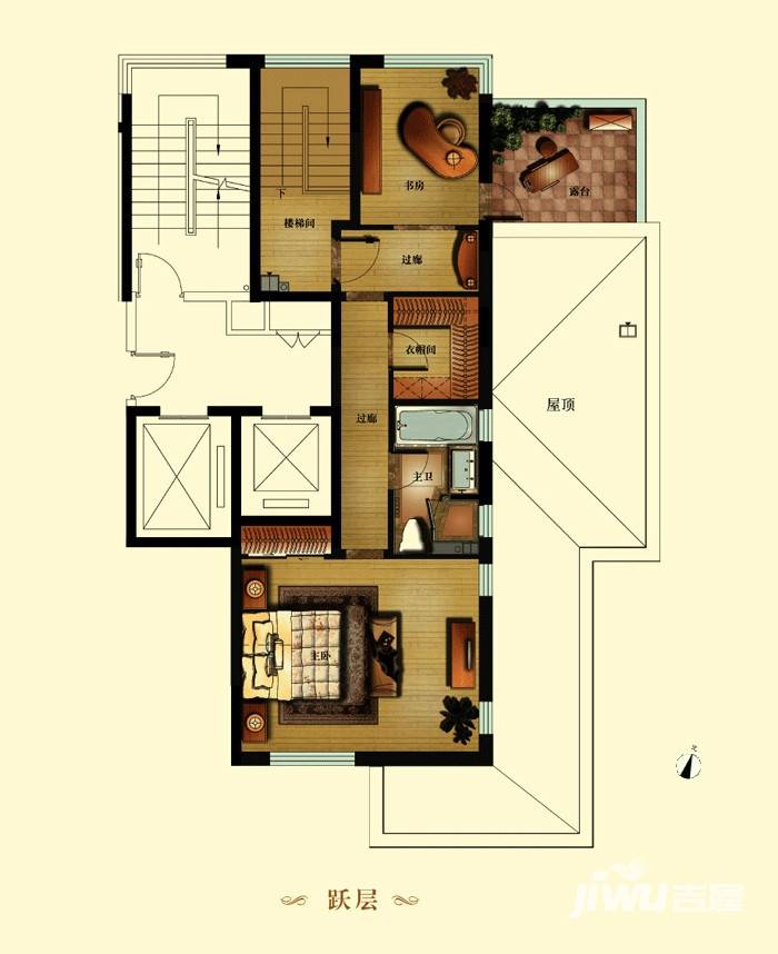 香山美墅普通住宅256㎡户型图