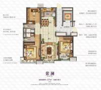 青岛万科紫台3室2厅2卫127㎡户型图