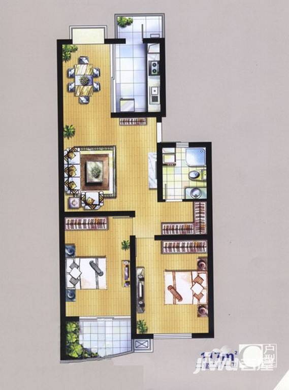 良辰美景二期普通住宅117㎡户型图