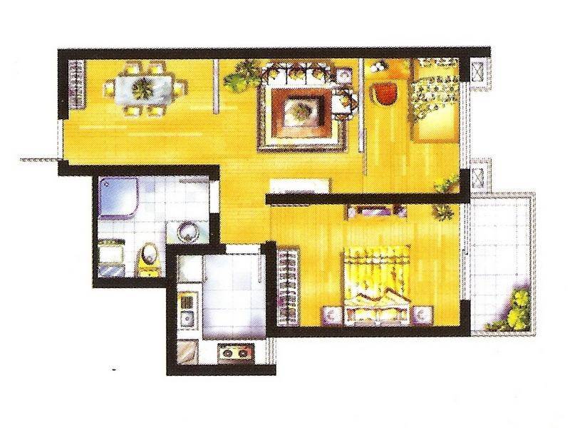 良辰美景二期普通住宅60.4㎡户型图