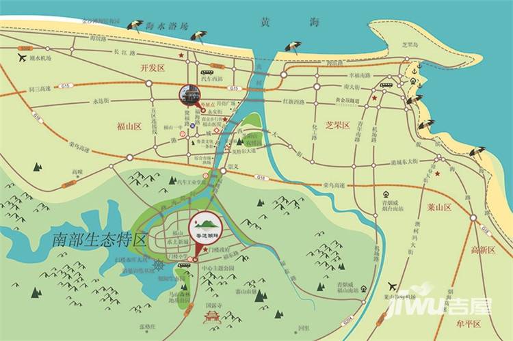 香逸湖畔花园位置交通图0