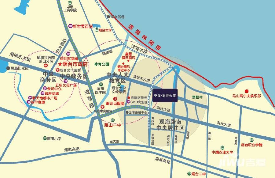 中海紫御公馆位置交通图