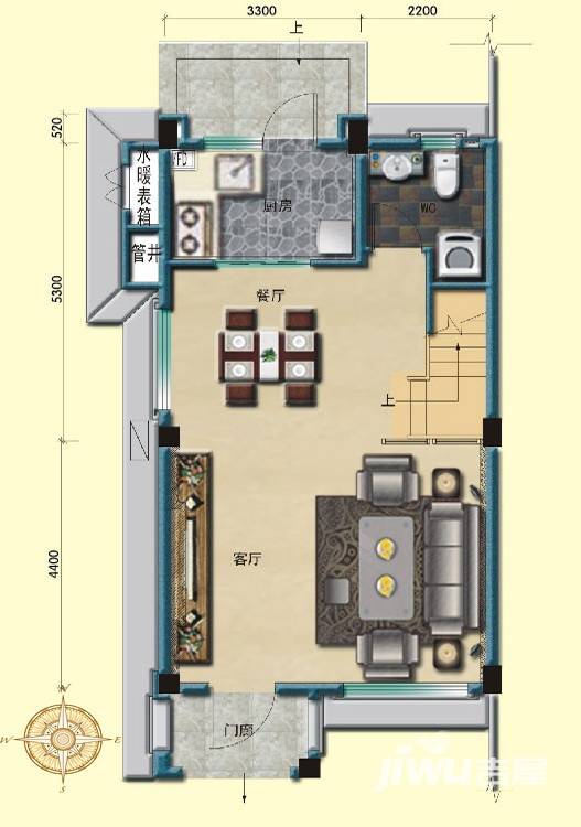 蓬莱碧桂园3室2厅3卫170㎡户型图