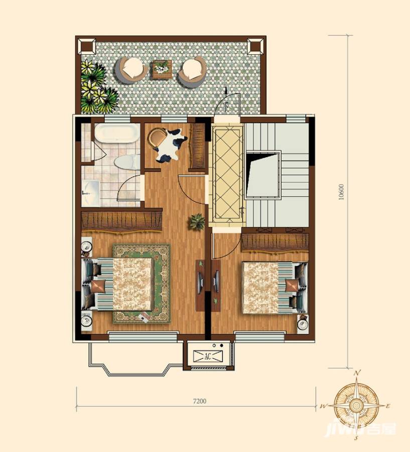 中冶沁海云墅二期普通住宅125㎡户型图