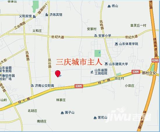 三庆城市主人位置交通图图片