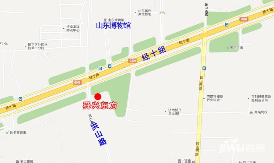 舜兴东方位置交通图图片