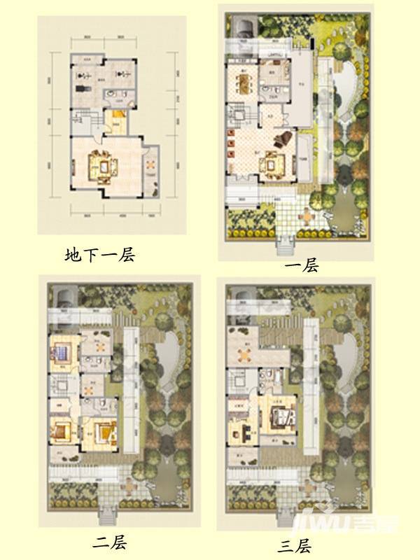 中建瀛园别墅5室3厅5卫402㎡户型图