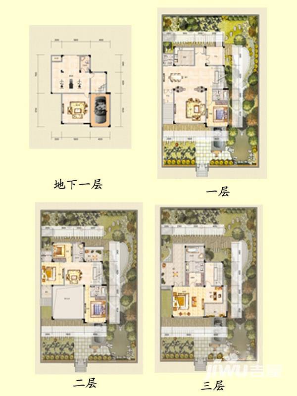 中建瀛园别墅5室4厅7卫477.1㎡户型图