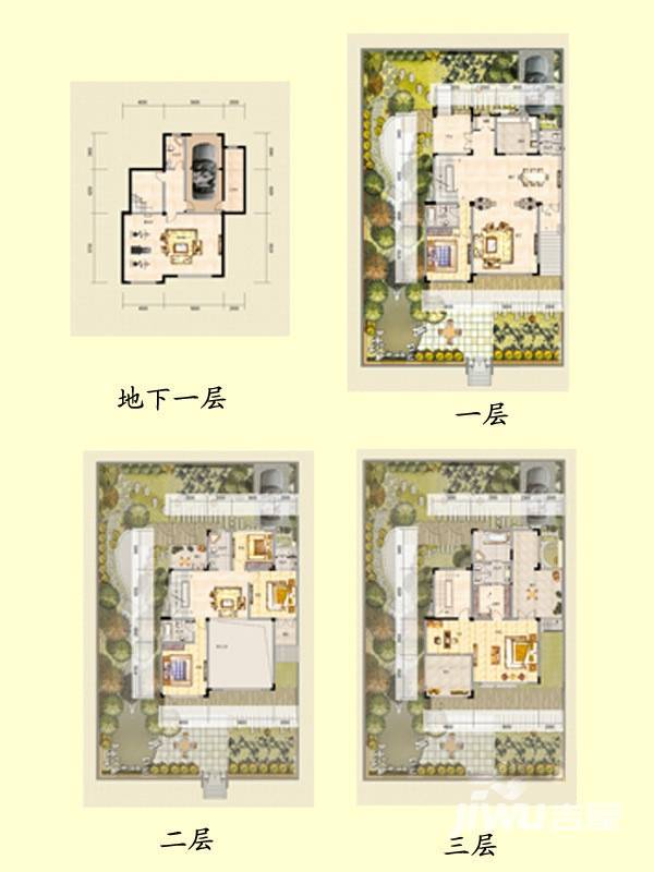 中建瀛园别墅5室3厅7卫498.7㎡户型图