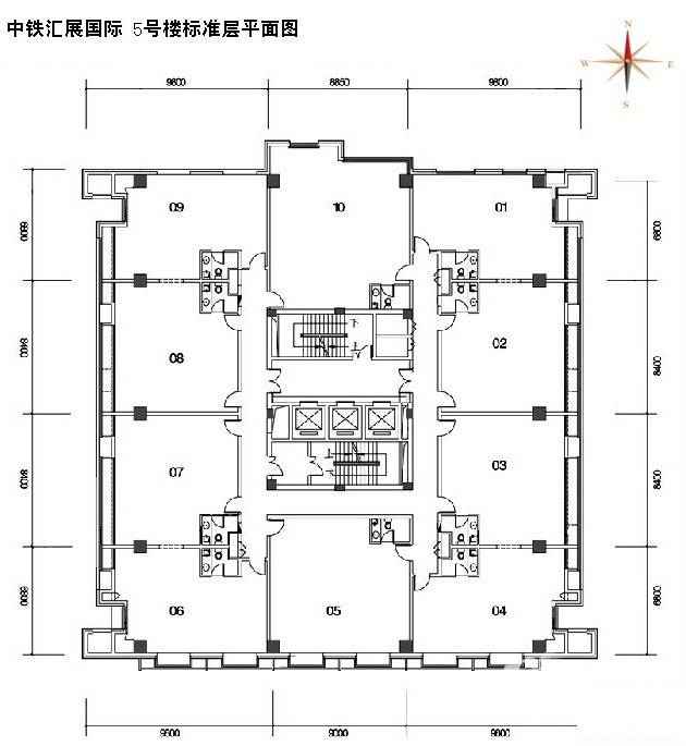 中铁汇展国际普通住宅800㎡户型图