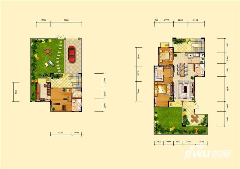 中国诺贝尔城3室2厅3卫160㎡户型图