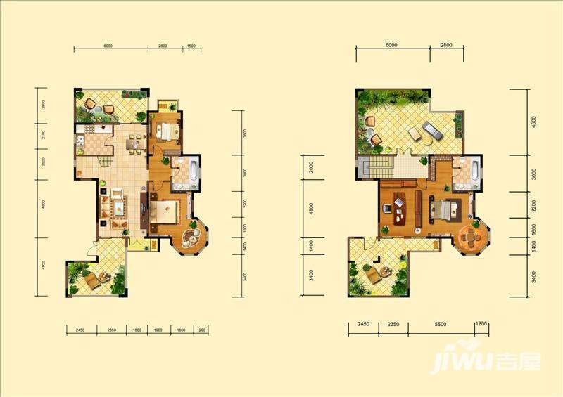 中国诺贝尔城3室2厅3卫160㎡户型图