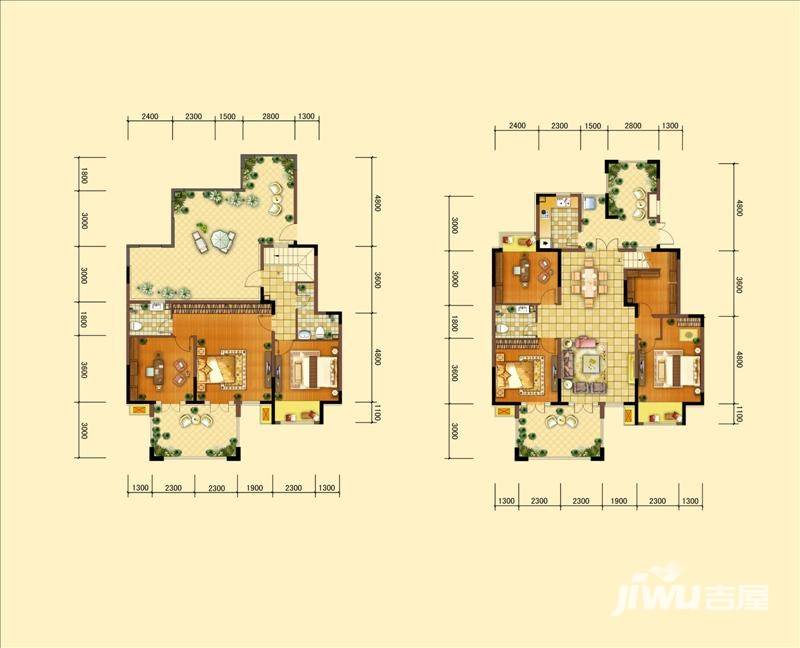 中国诺贝尔城5室2厅3卫户型图