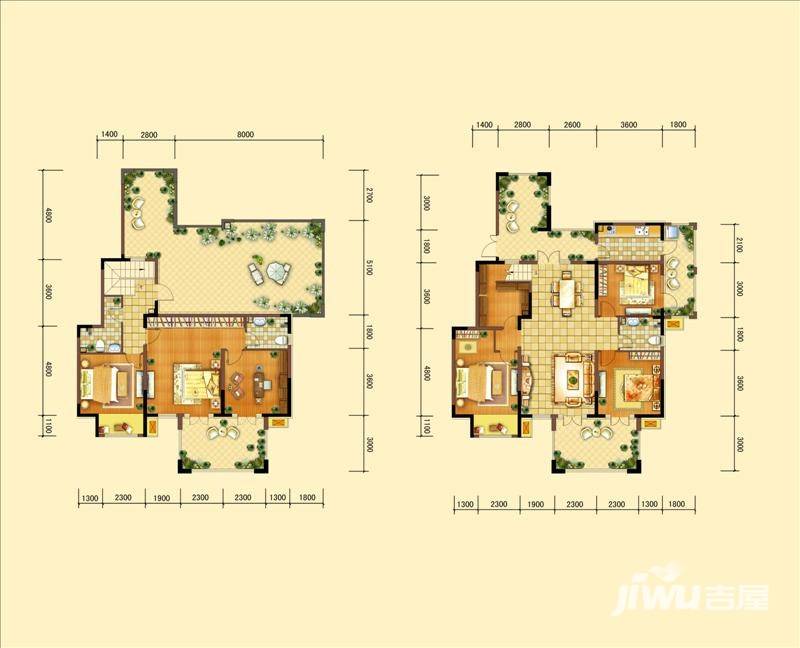 中国诺贝尔城5室2厅3卫户型图