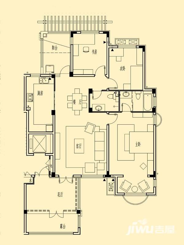 中国诺贝尔城3室3厅2卫户型图