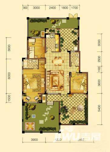 中国诺贝尔城普通住宅360㎡户型图