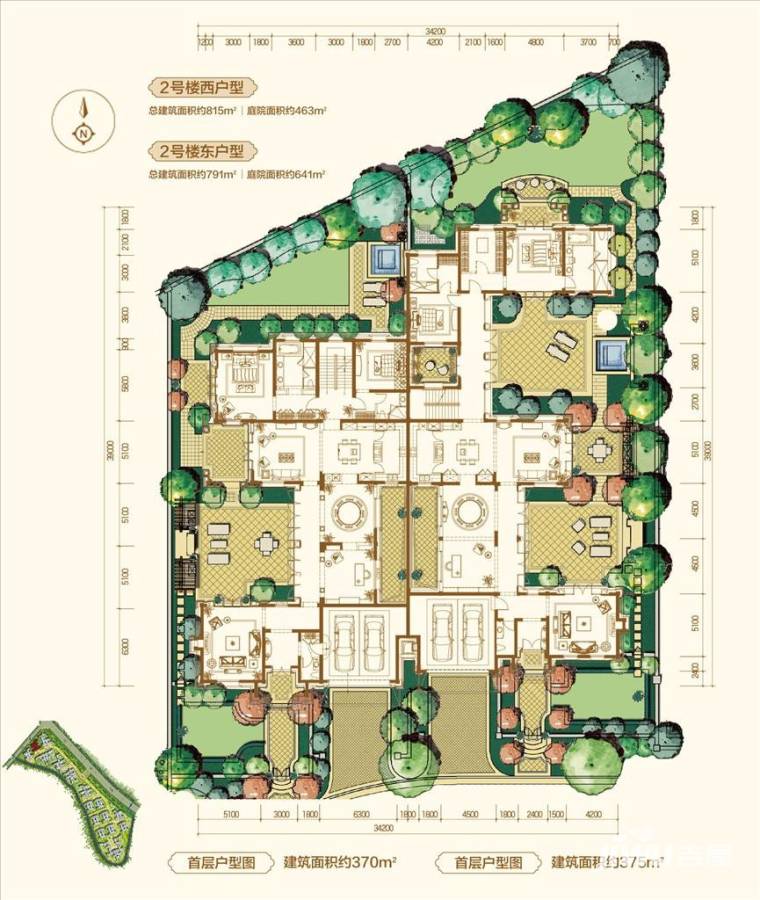 海尔绿城全运村普通住宅370㎡户型图