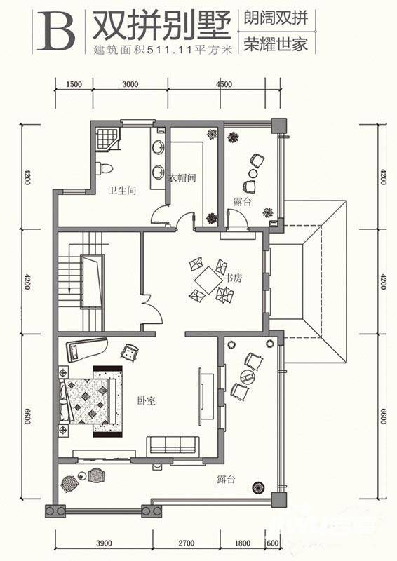 原山九号普通住宅511.1㎡户型图