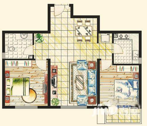 阳光山水普通住宅90㎡户型图