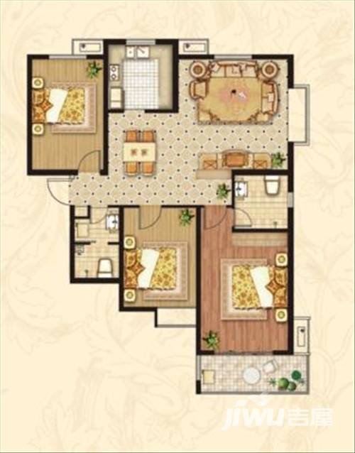 祥泰森林河湾普通住宅127㎡户型图