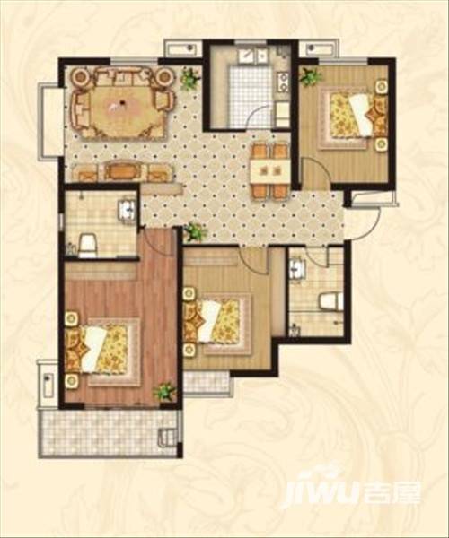 祥泰森林河湾普通住宅120㎡户型图