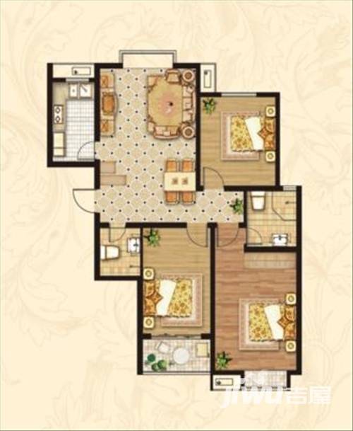 祥泰森林河湾普通住宅118㎡户型图