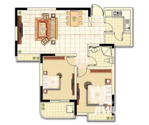 海信慧园普通住宅95㎡户型图