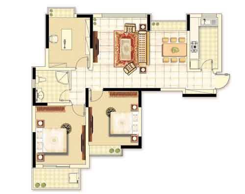 海信慧园普通住宅120㎡户型图