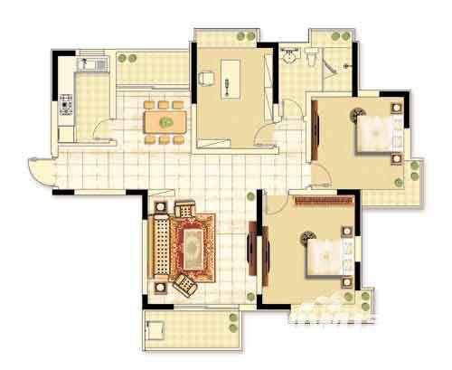 海信慧园普通住宅126㎡户型图