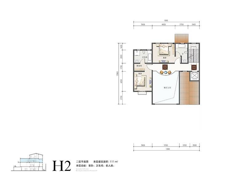 滇池高尔夫玉龙湾别墅4室2厅6卫106㎡户型图