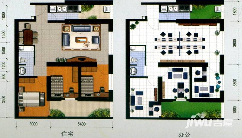 熙翥苑3室2厅1卫110.5㎡户型图