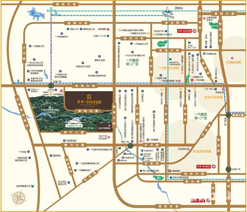 保利中央公园位置交通图图片