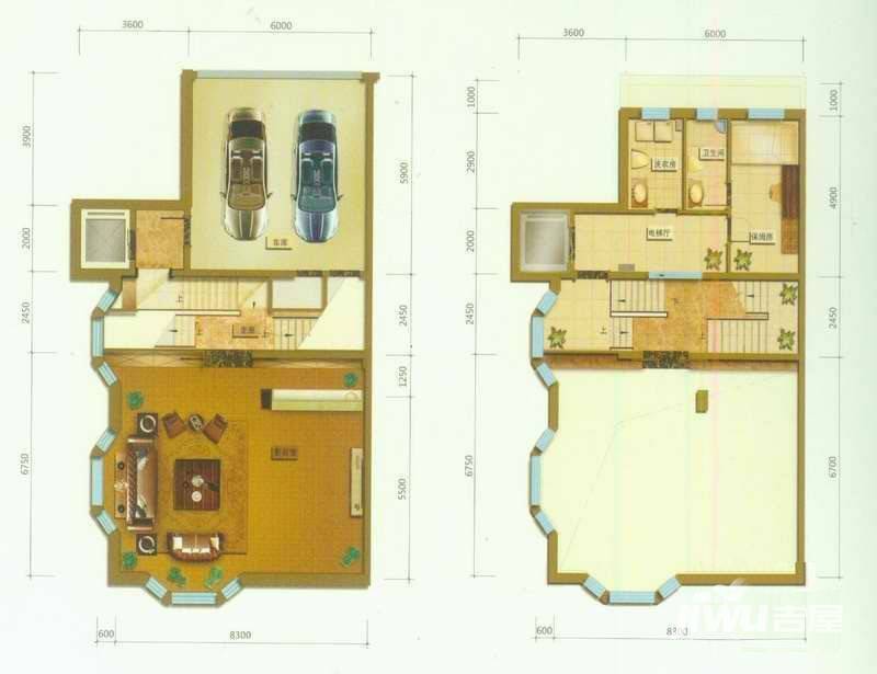 国信净月别墅5室3厅5卫340㎡户型图