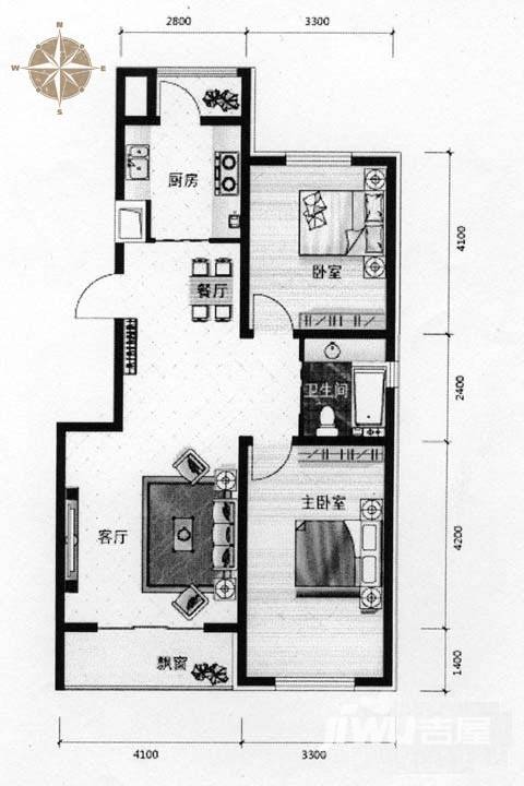 远创樾府普通住宅87㎡户型图