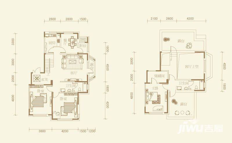 南湖祥水湾3室2厅2卫182.4㎡户型图