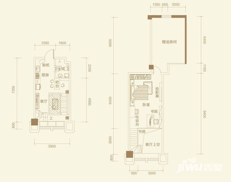 南湖祥水湾普通住宅69.5㎡户型图