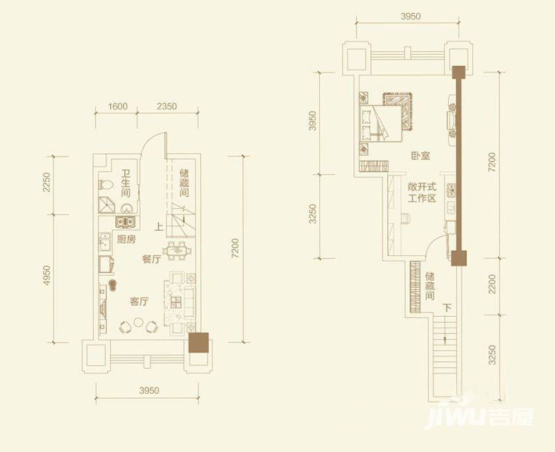 南湖祥水湾普通住宅75.4㎡户型图