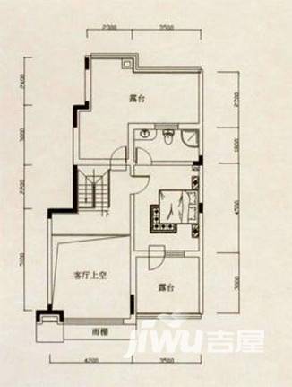 好景岭尚2室2厅1卫145㎡户型图