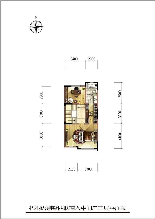 保利梧桐语3室3厅3卫户型图