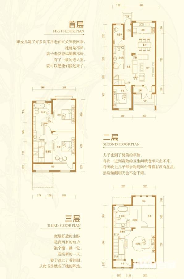 亿博香墅里5室2厅3卫216㎡户型图