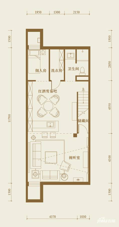 龙湾城1室2厅1卫240㎡户型图